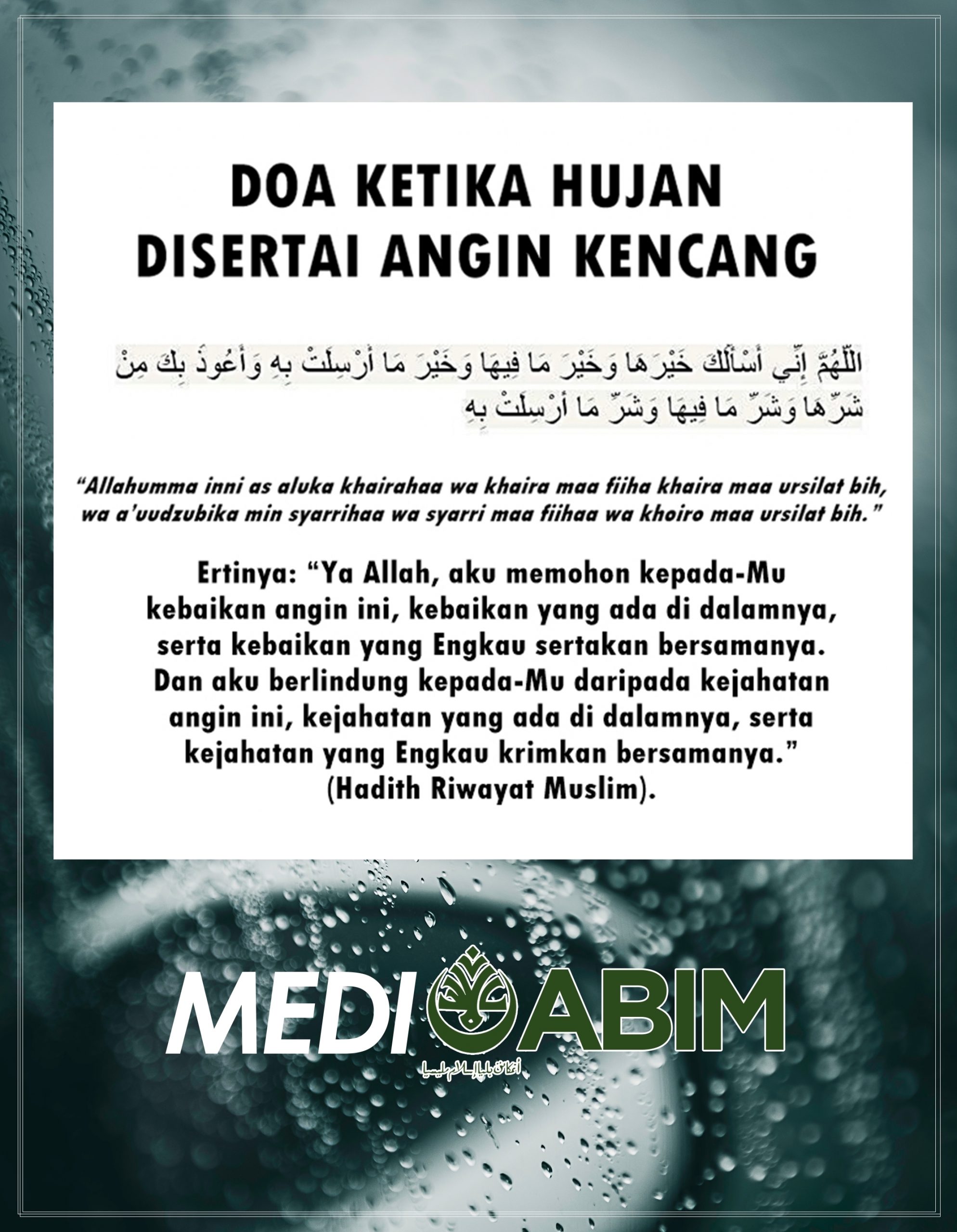 Doa Bila Hujan Turun: Jom Kita Amalkan – ABIM